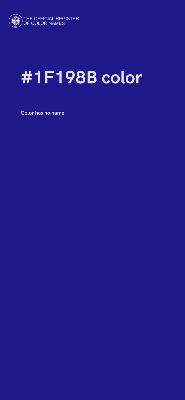 #1F198B color image