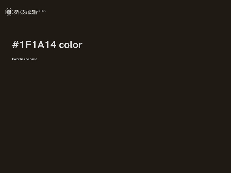 #1F1A14 color image