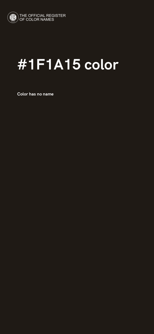 #1F1A15 color image