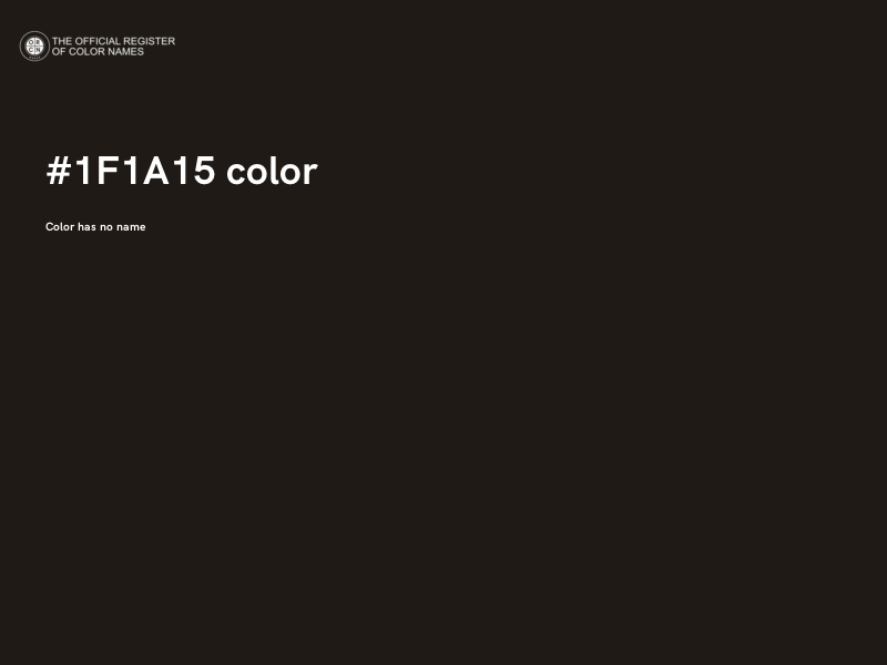 #1F1A15 color image