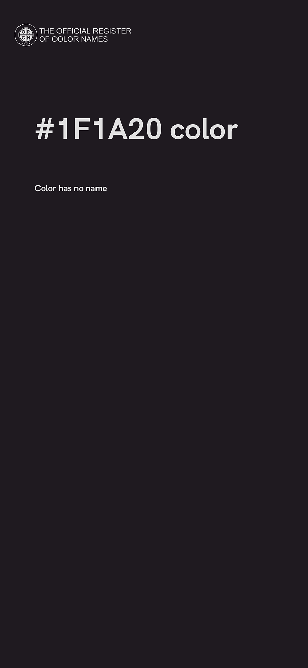 #1F1A20 color image