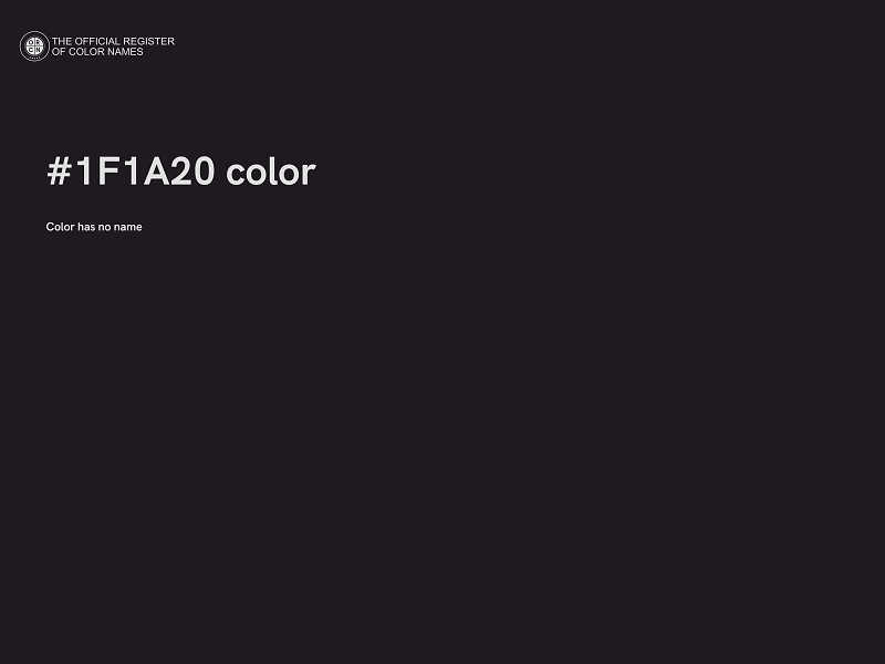 #1F1A20 color image