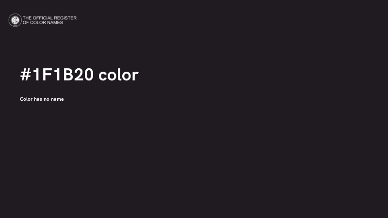 #1F1B20 color image