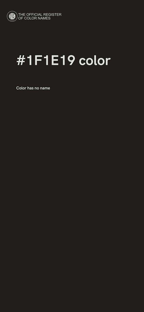 #1F1E19 color image
