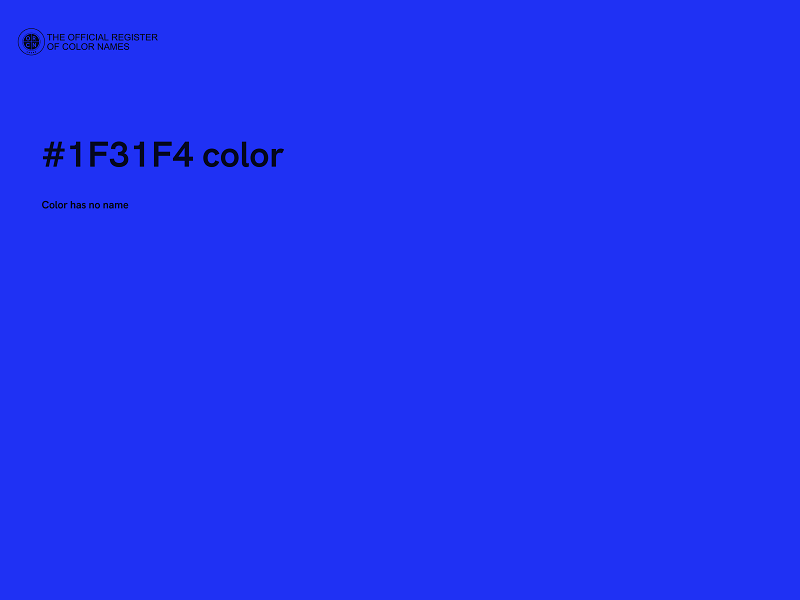 #1F31F4 color image