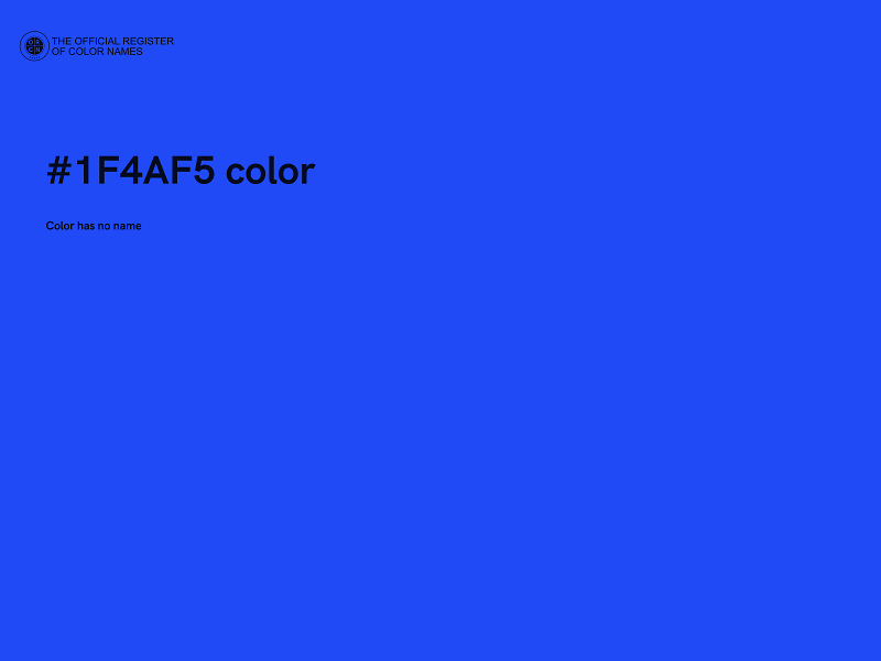 #1F4AF5 color image