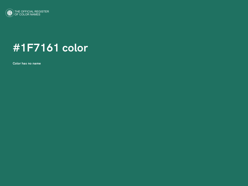 #1F7161 color image
