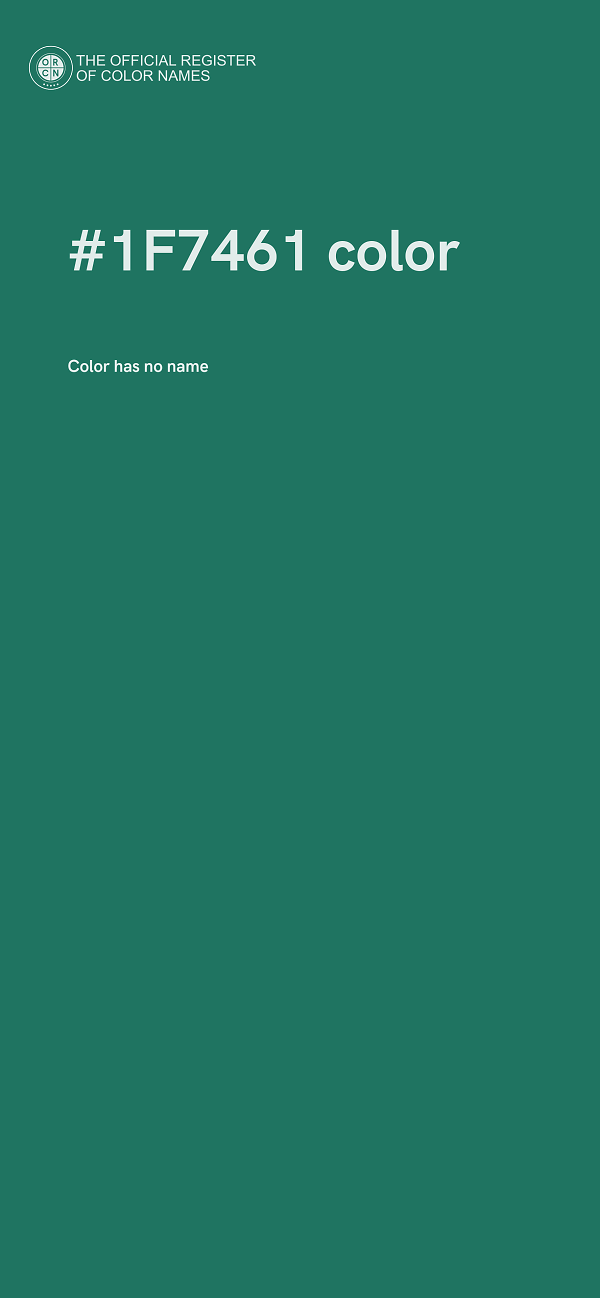 #1F7461 color image