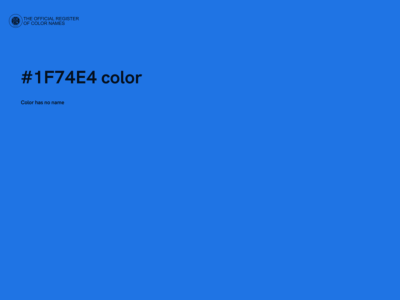 #1F74E4 color image