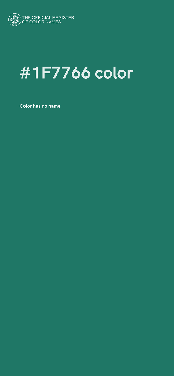 #1F7766 color image