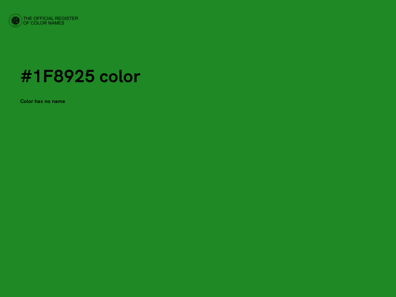 #1F8925 color image