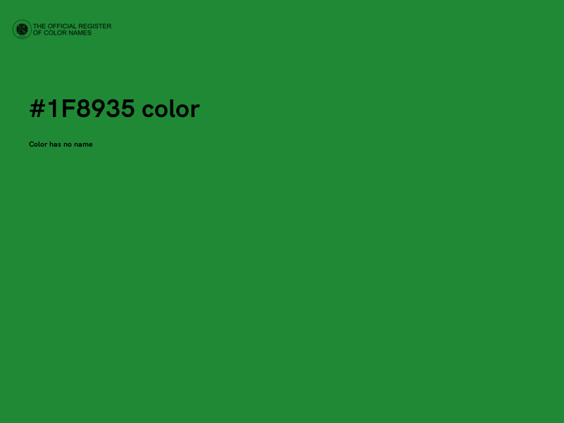 #1F8935 color image