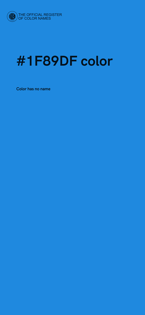#1F89DF color image