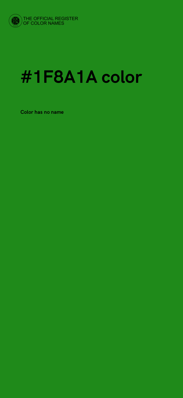 #1F8A1A color image