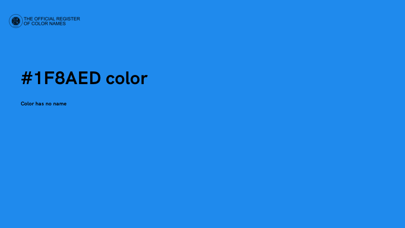#1F8AED color image
