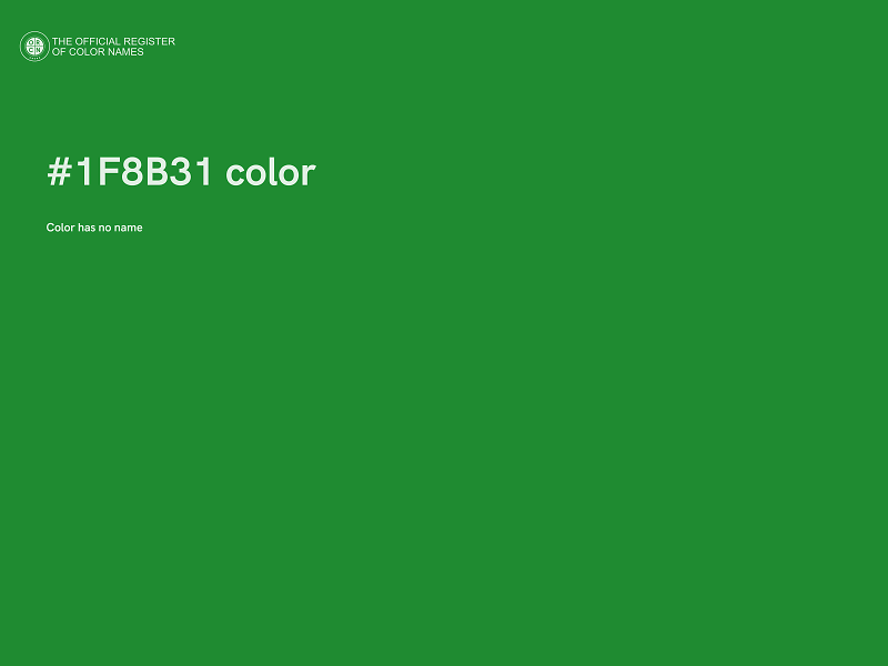 #1F8B31 color image