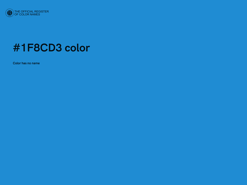 #1F8CD3 color image