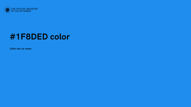 #1F8DED color image