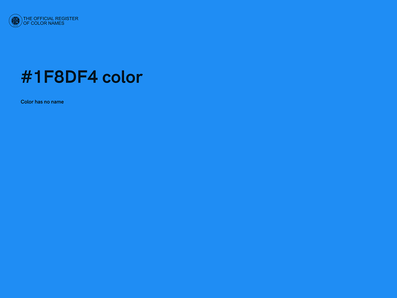 #1F8DF4 color image