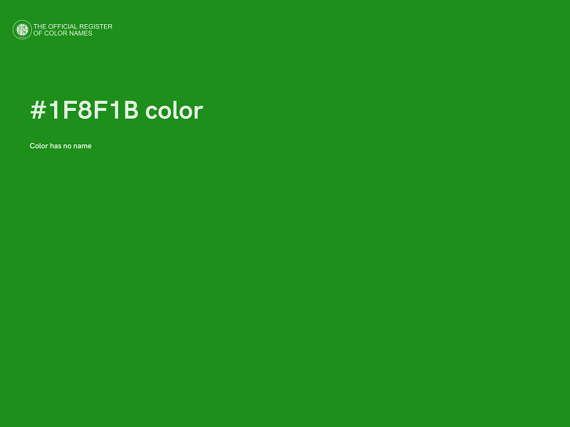 #1F8F1B color image