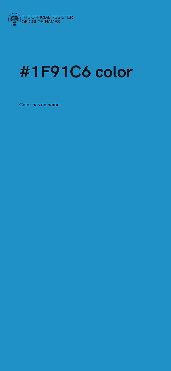#1F91C6 color image