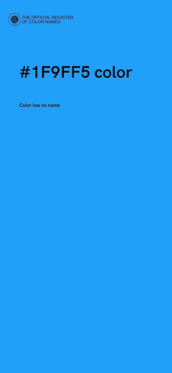 #1F9FF5 color image