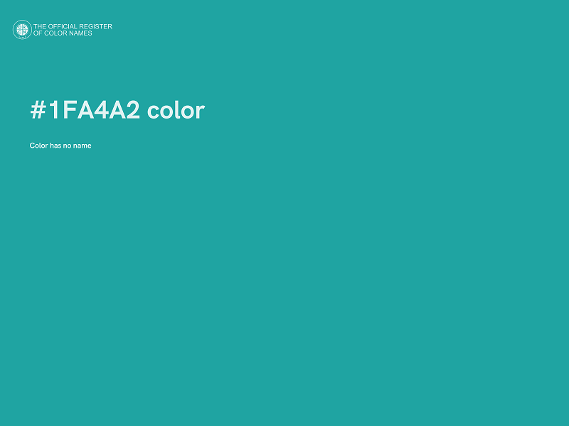 #1FA4A2 color image