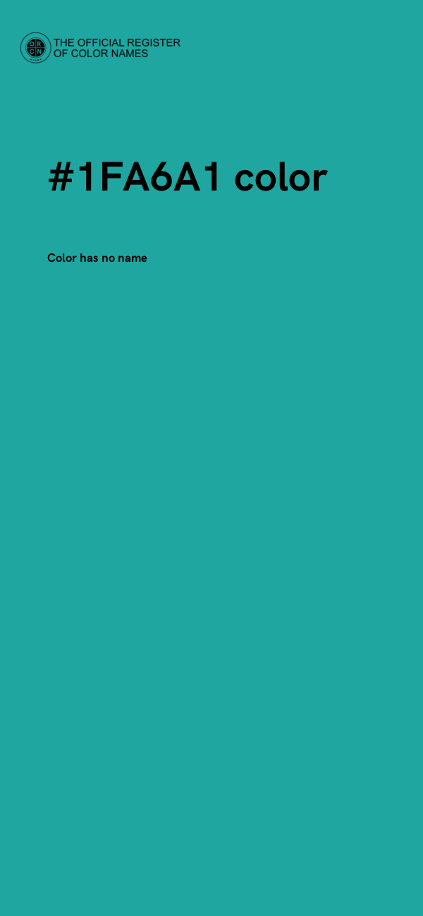 #1FA6A1 color image