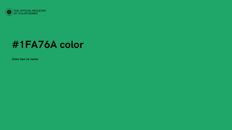 #1FA76A color image
