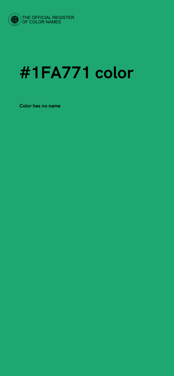 #1FA771 color image