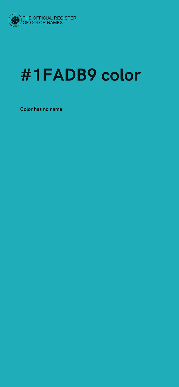 #1FADB9 color image