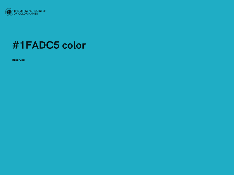 #1FADC5 color image