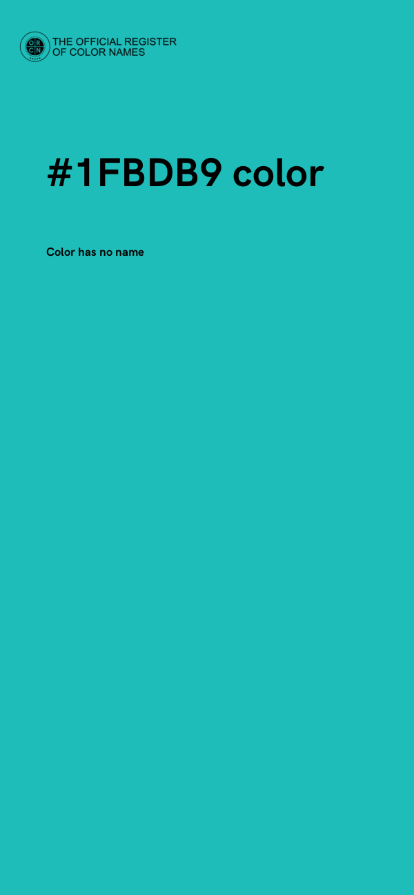 #1FBDB9 color image