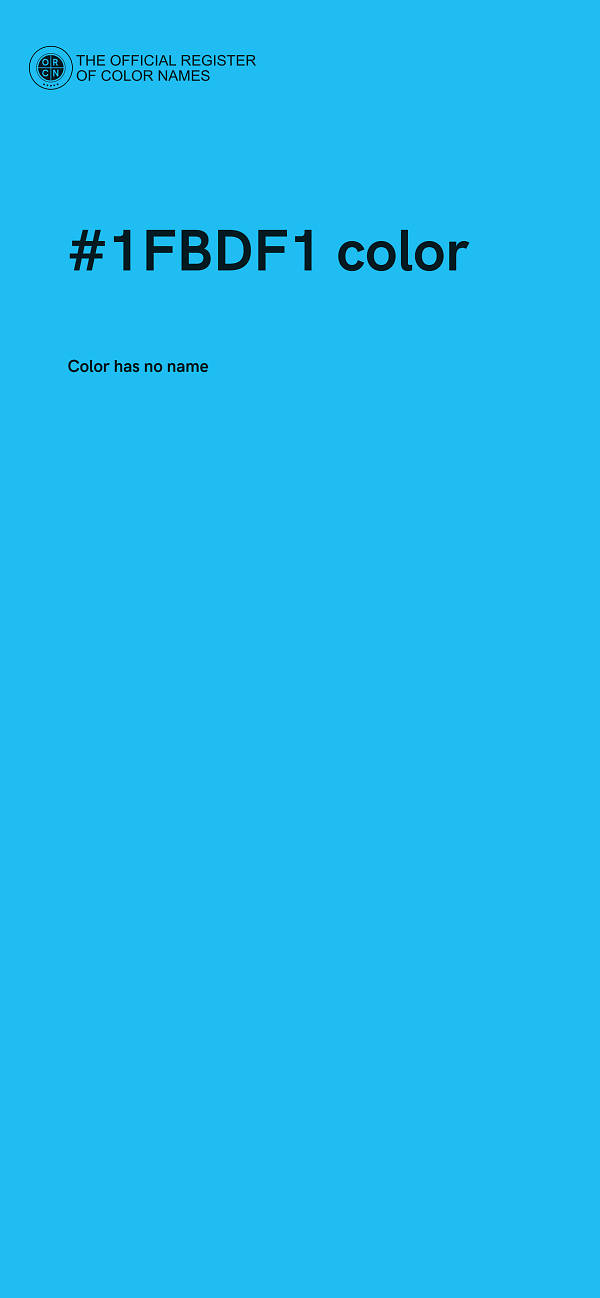 #1FBDF1 color image