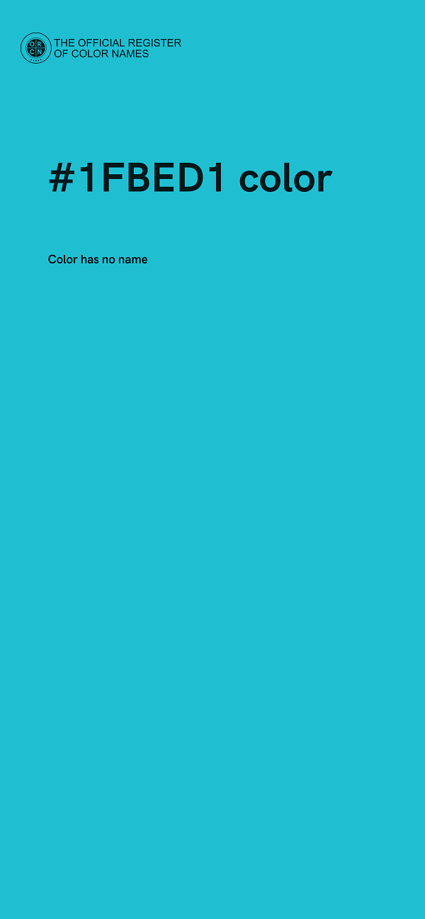 #1FBED1 color image