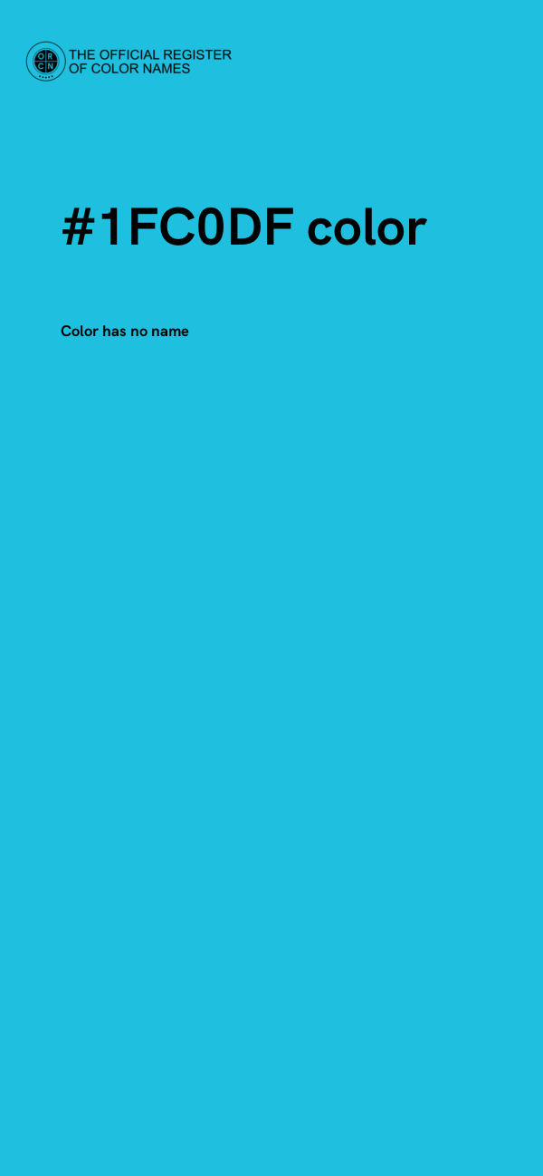 #1FC0DF color image