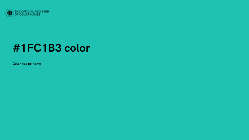 #1FC1B3 color image