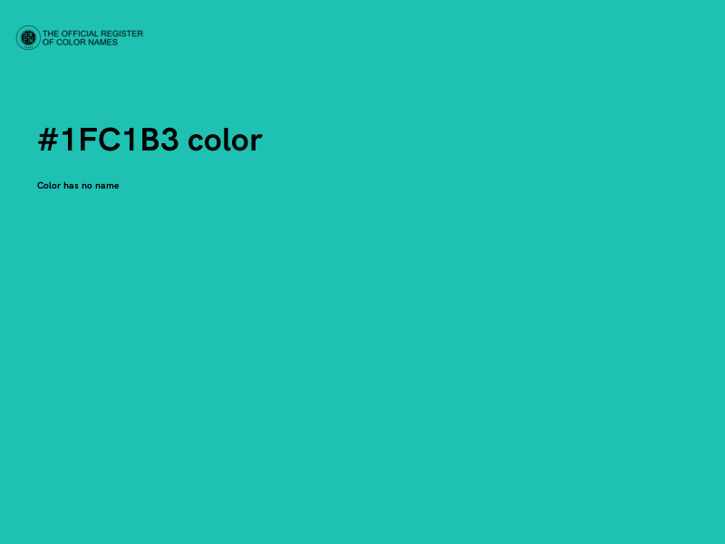 #1FC1B3 color image