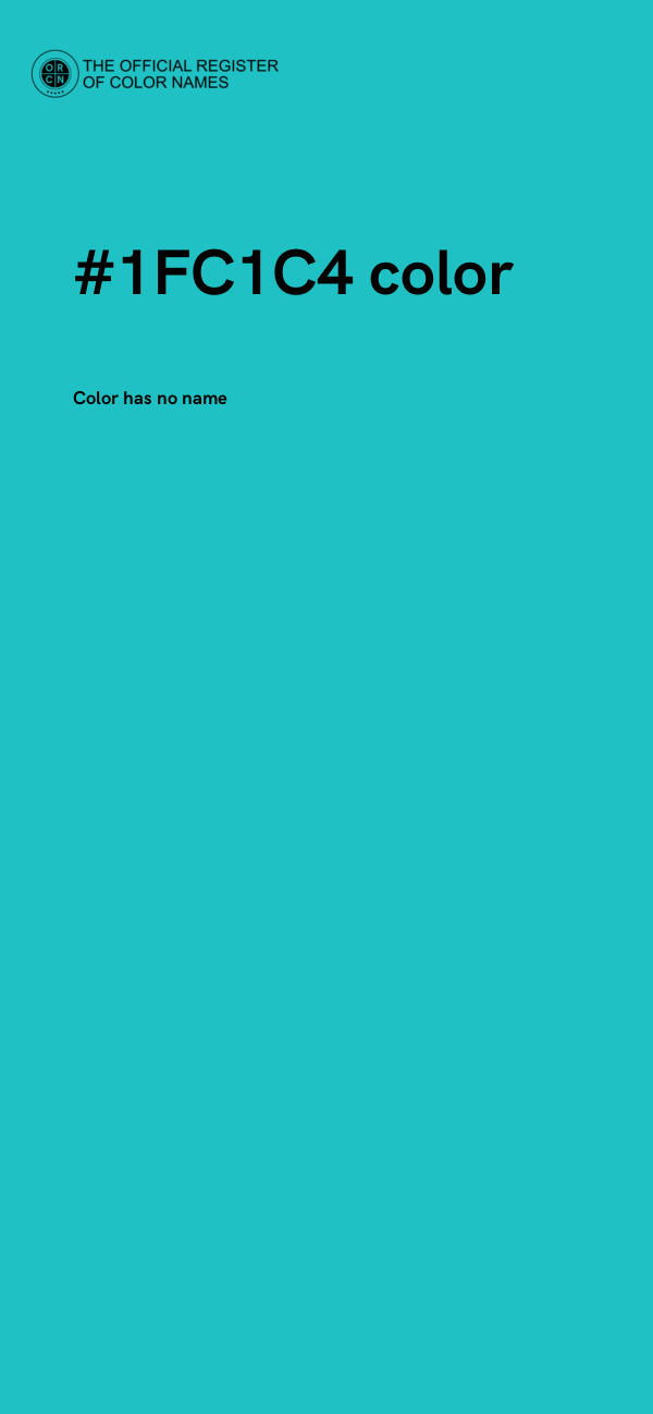 #1FC1C4 color image