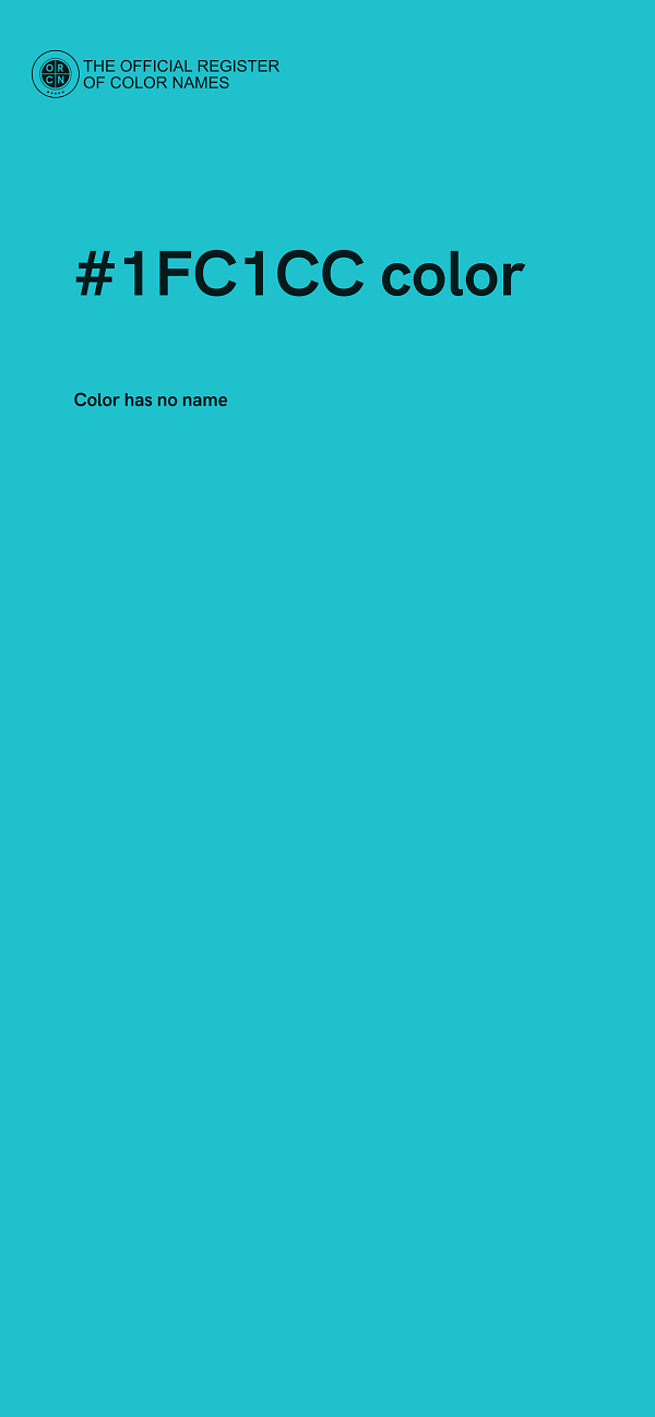 #1FC1CC color image