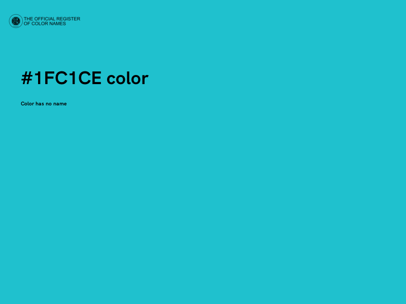 #1FC1CE color image