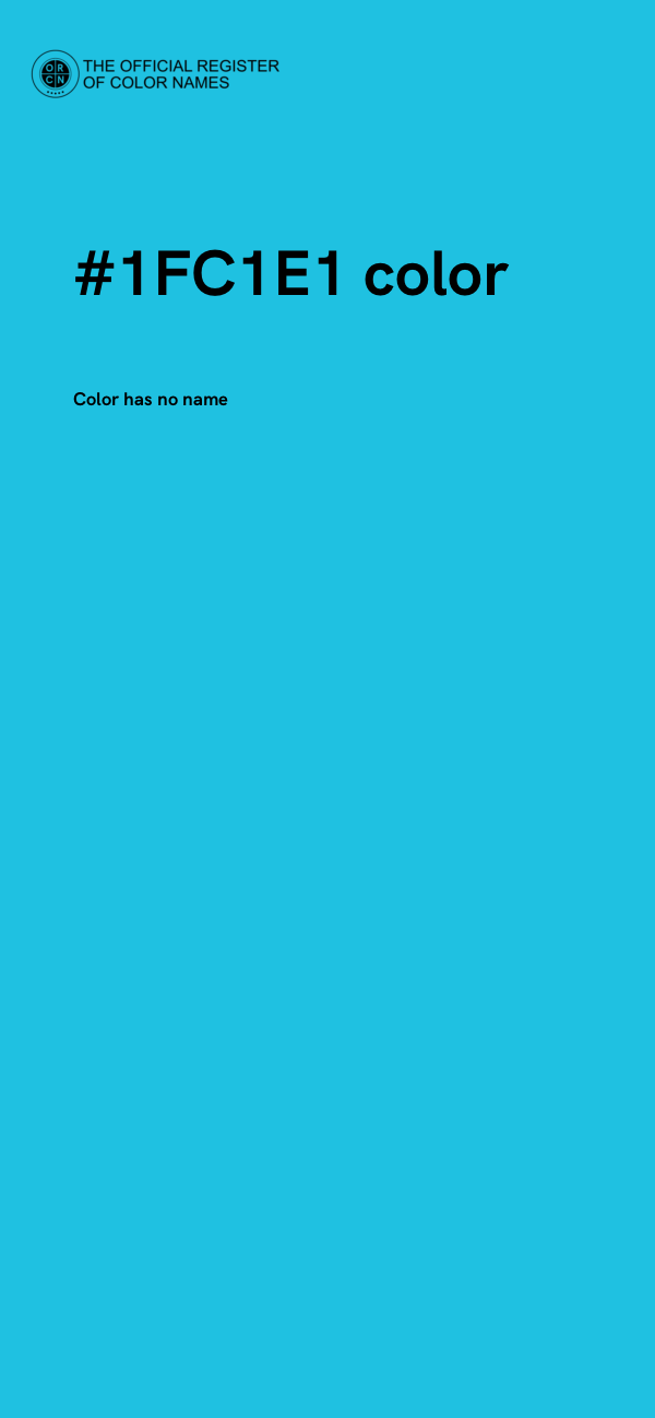 #1FC1E1 color image