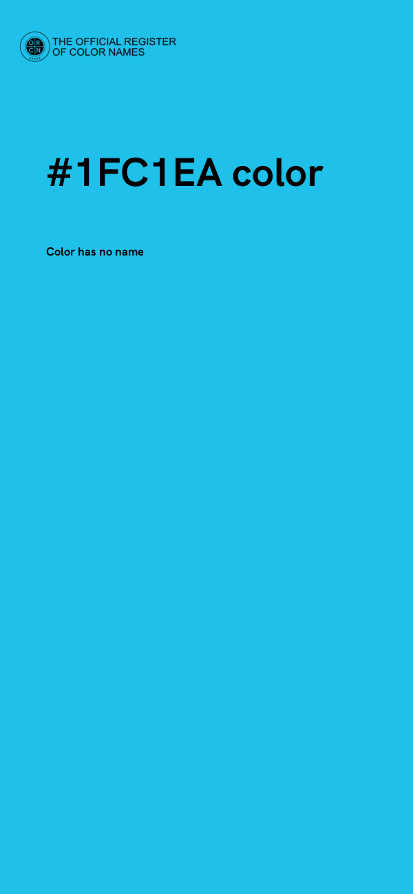 #1FC1EA color image