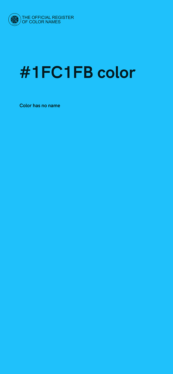 #1FC1FB color image
