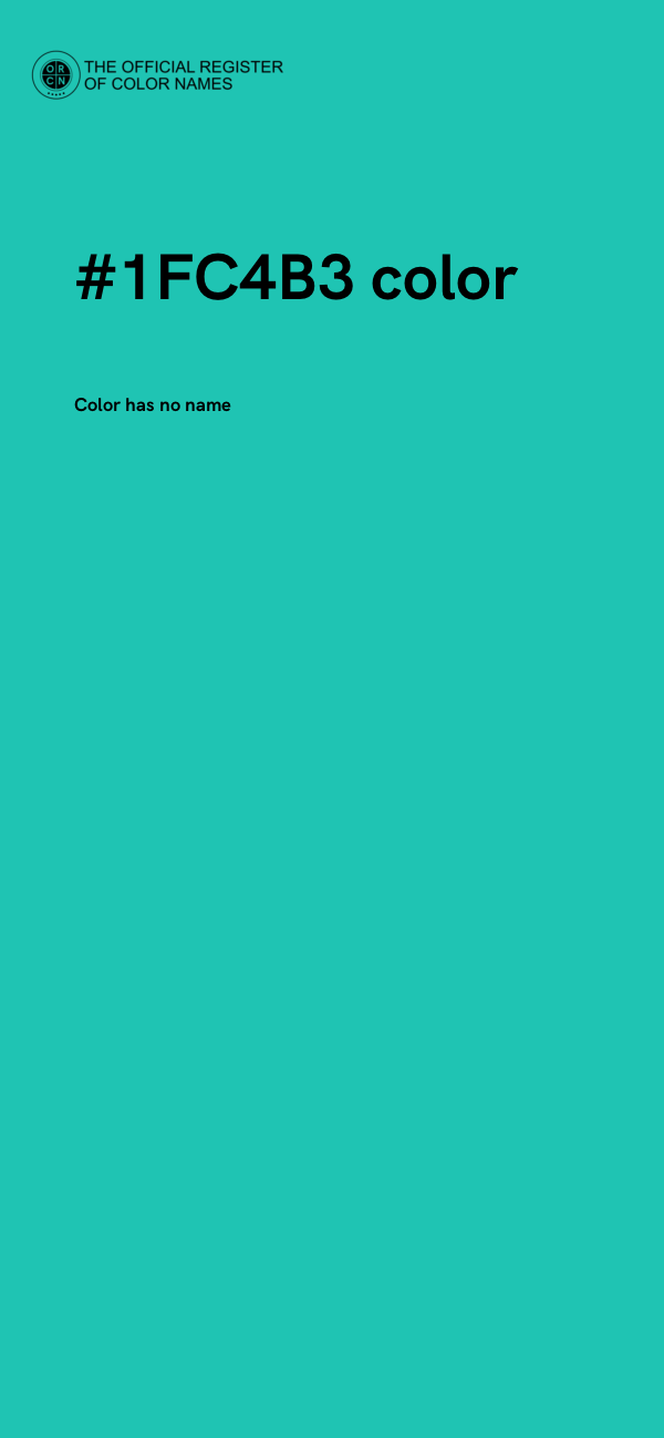 #1FC4B3 color image