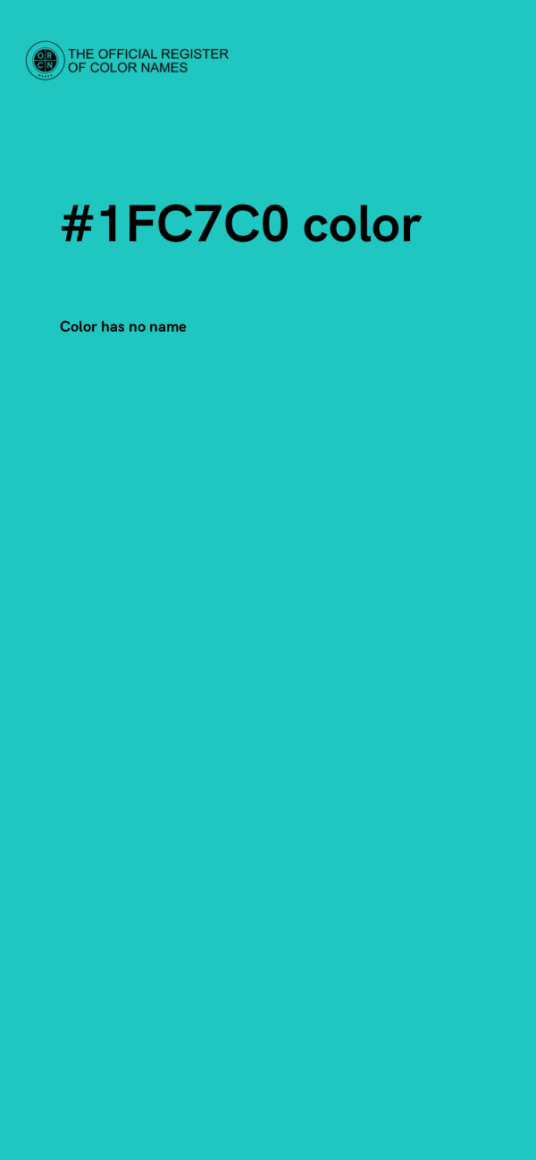 #1FC7C0 color image
