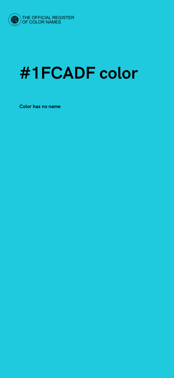 #1FCADF color image