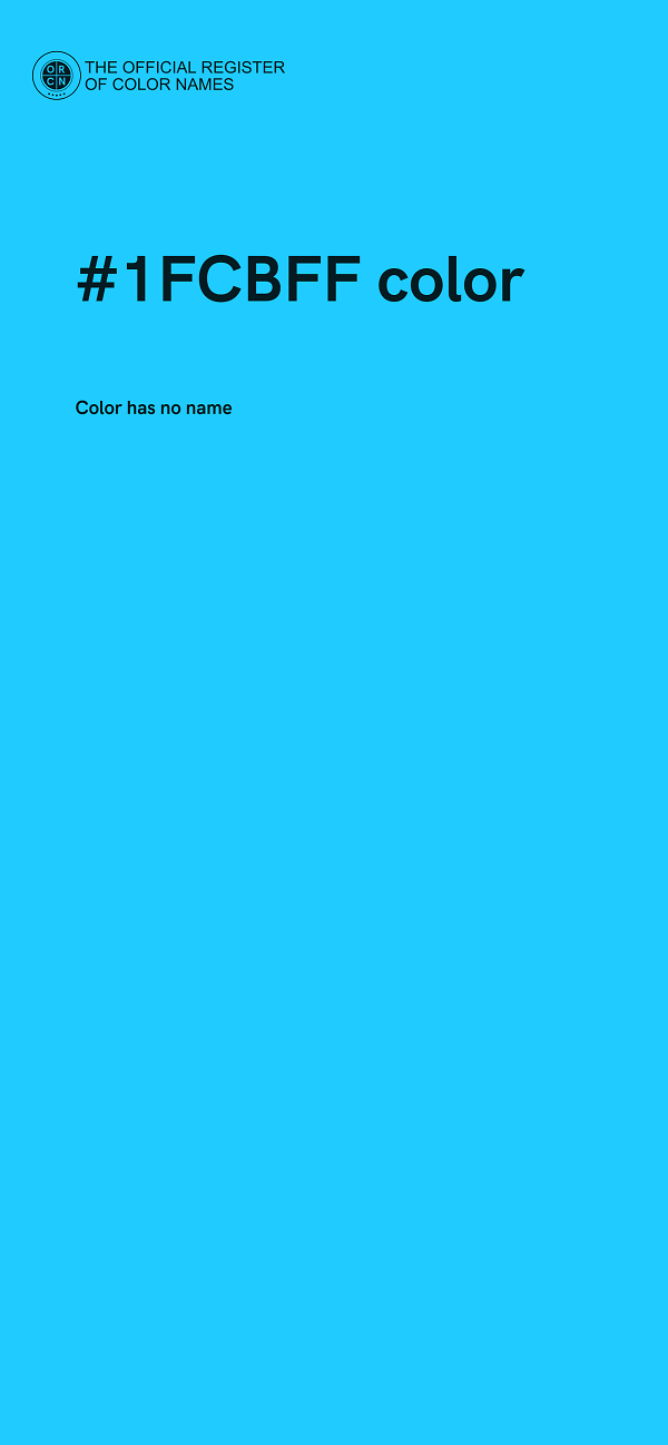 #1FCBFF color image