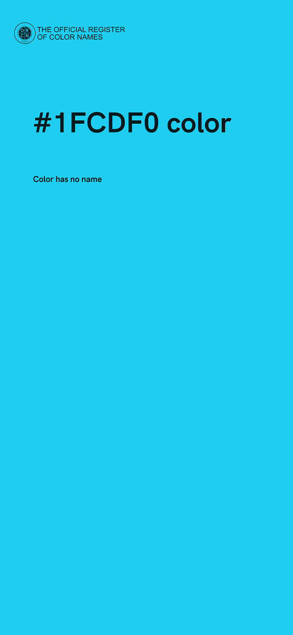 #1FCDF0 color image
