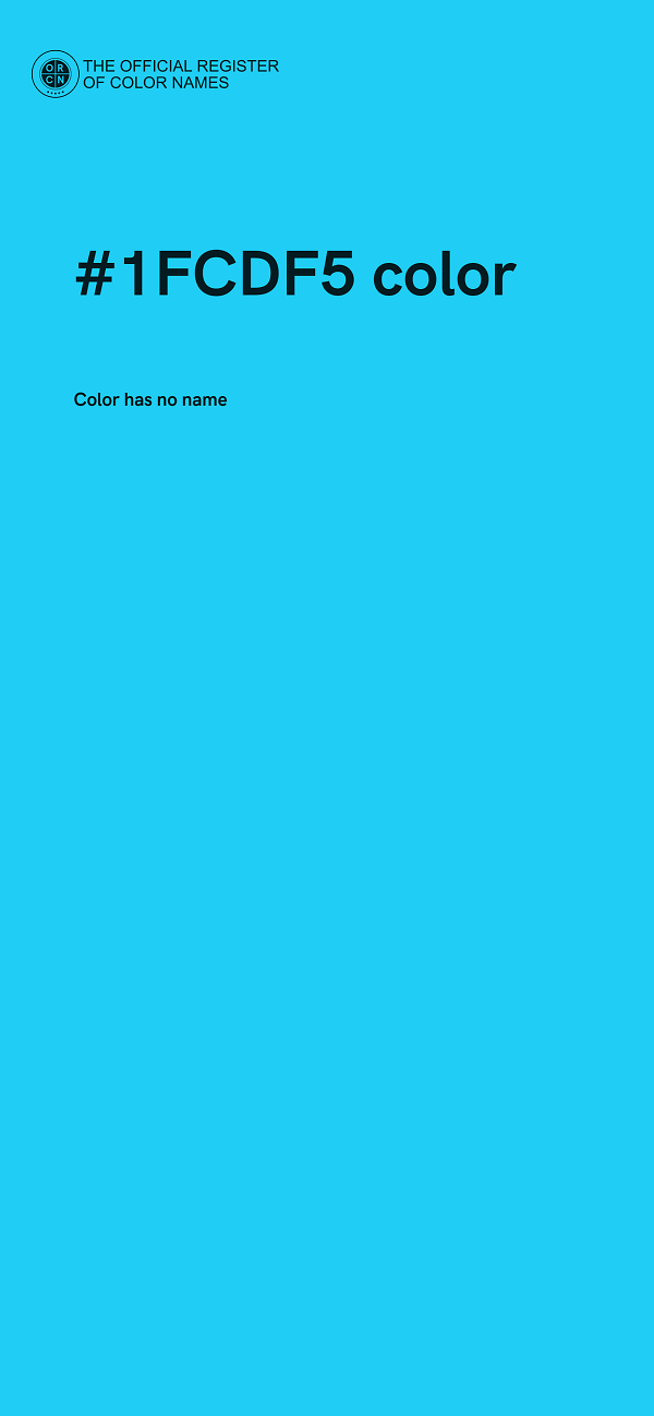 #1FCDF5 color image